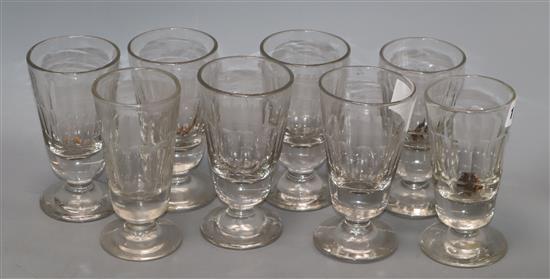 A set of eight ale glasses
